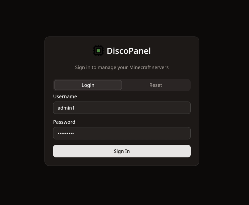 Login Screen