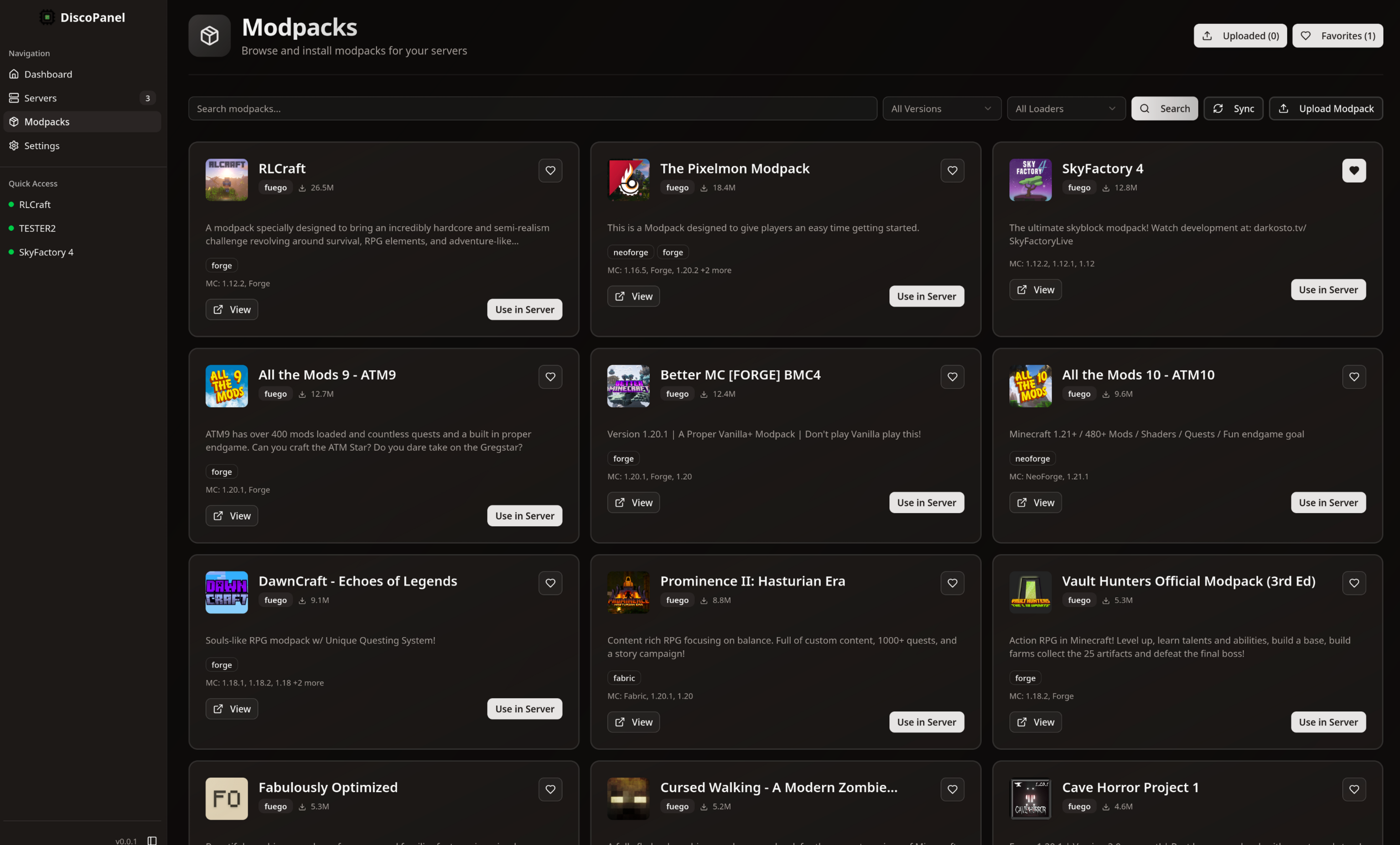 Modpack Management